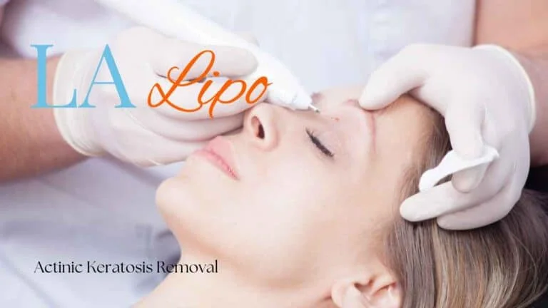 Woman receiving Actinic Keratosis Removal Treatment Worthing