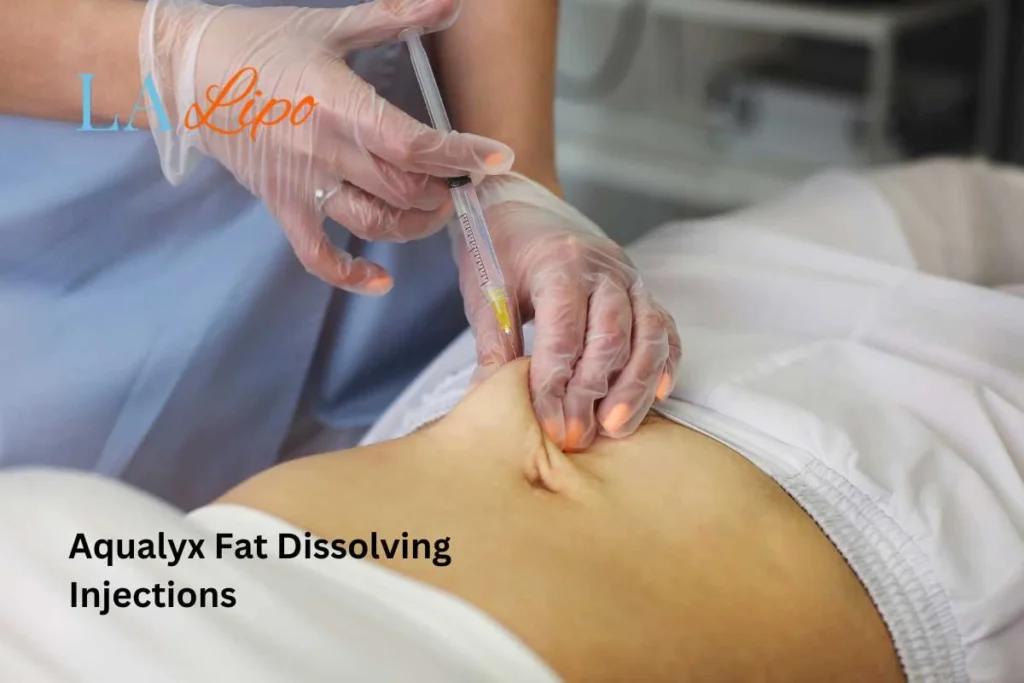 woman having fat dissolving injections Worthing in the stomach