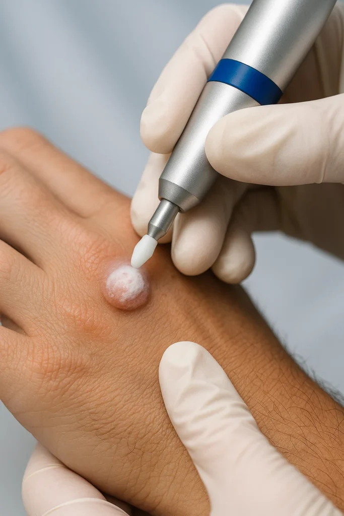 example of wart removal Worthing using cryopen