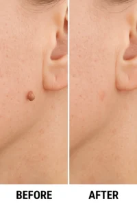 Skin tags removal Worthing before and after