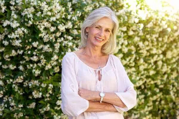 Older woman happy with urinary incontinence treatment Worthing