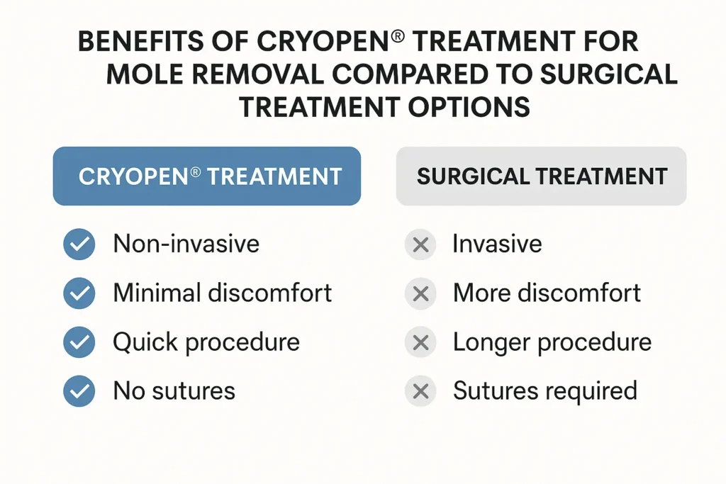Benefits of facial mole removal Worthing - call our team today to book a consultation