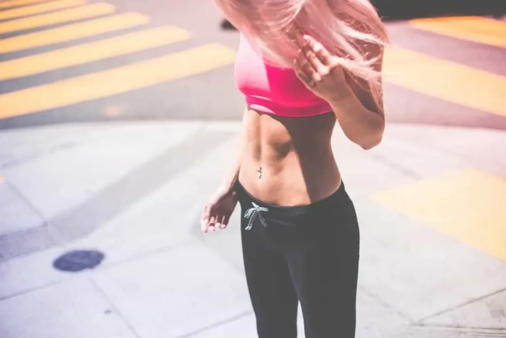 Woman with toned stomach after LA-EMS Body Sculpting Treatment Worthing